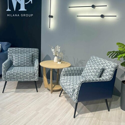 Комплект дизайнерских кресел MOONO 2 шт шенилл экокожа 94970₽