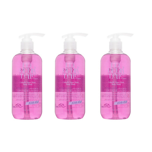 Парфюмированный гель для душа LODEURLETTE с ароматом белого мускуса, In England Colorfit Body Wash Grace Musk, 500 мл - 3 штуки