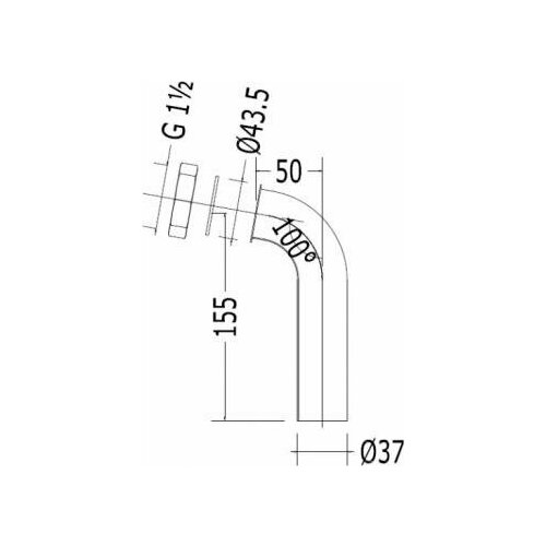 Отвод DevonDevon SF3351CR в пол для сифона 11970₽