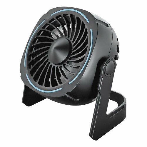 Вентилятор настольный STINGRAY ST-FN4118A d 95 см регулировка угла наклона подсветка черный 167300₽