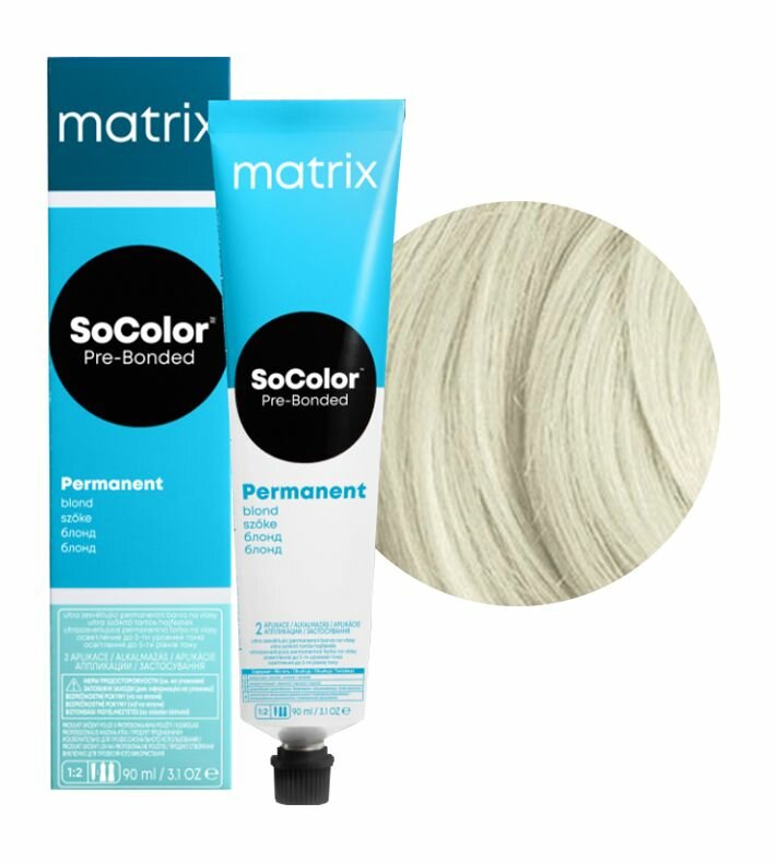 Краска для волос Matrix SoColor Pre-Bonded Ultra.Blond UL- A+ ультра блонд пепельный 90 мл