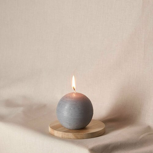 Свеча круглая Fiamma 75х75х75 см парафин сине-серый 1834₽