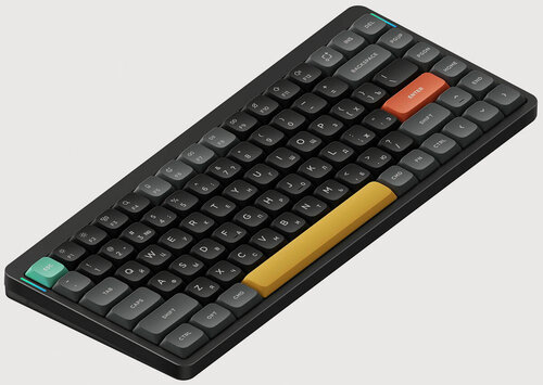 Изображение товара Беспроводная механическая клавиатура Nuphy QMK, AIR75v2, Basalt Black, RGB, Hot Swap, Cowberry Switch (AIR75v2-BB-24)