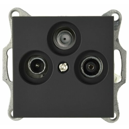 Jasmart G Черный матовый Розетка TV+FM+SAT проходная, Jasmart, арт. G6207PB