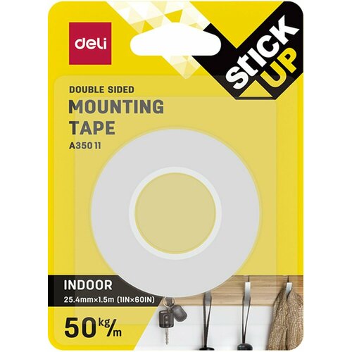 Клейкая лента монтажная 254 мм х 15 м белая двусторонняя EA35011 434₽