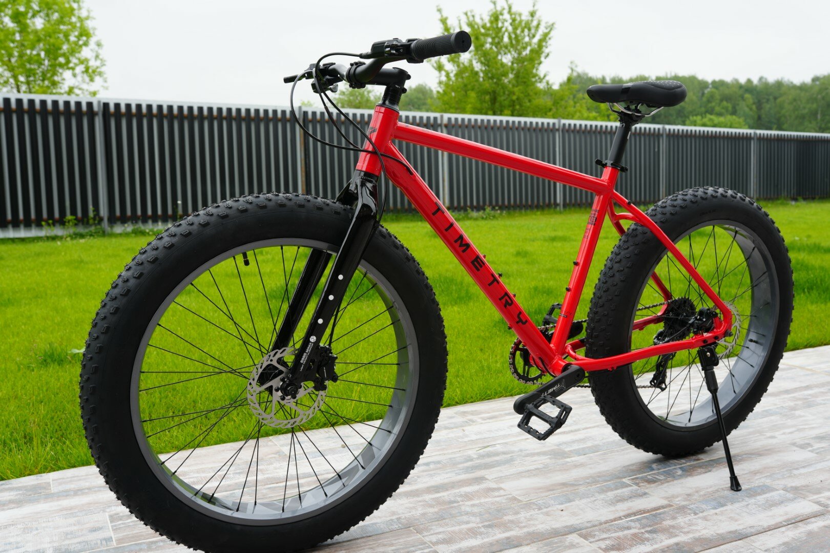 фото Велосипед фэтбайк Fatbike Time Try TT222/8s 26" Алюминиевая рама 19.5" Гидравлический тормоз, красный