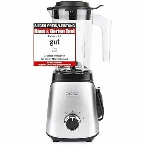 CASO B300 VacuServe блендер с функцией вакуума смузи и коктейли дольше остаются свежими лезвия из высококачественной нержавеющей стали в комплект входят 2 бутылки для питья и насадка-измельчитель для орехов 1817400₽