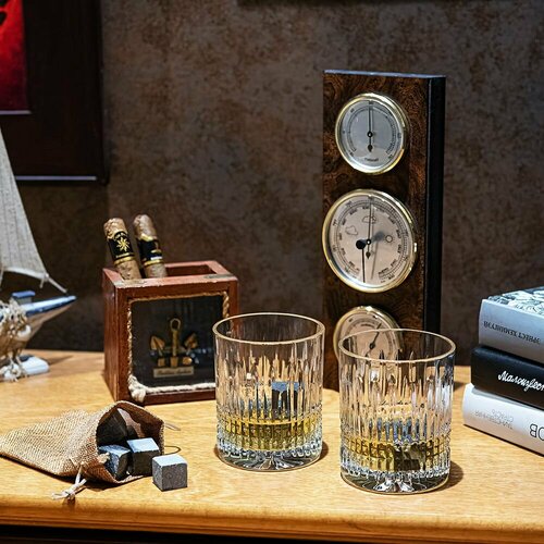 Набор хрустальных стаканов для виски, объём 330 гр, набор 6 шт. Неман 5107-1000/206