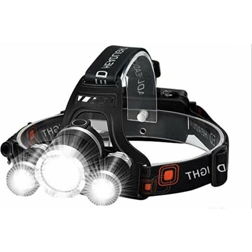 Налобный светодиодный фонарь High Power Headlamp с регулировкой угла свечения и встроенными аккумуляторами 4 режима работы 800₽