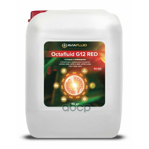 Антифриз Octafluid G12 Red 10 Кг./9,37 Л. OCTAFLUID арт. OC259RD