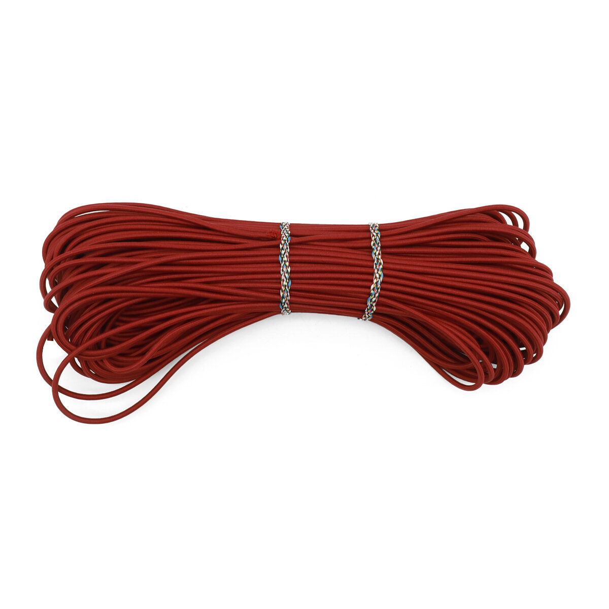 Шнур эластичный 3 мм*30 м, для рукоделия и шитья, эластичность 140%, бордовый, Нудольская фабрика — фото 1