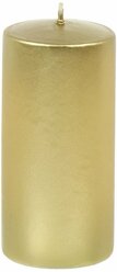 Декоративная свеча цилиндр 15х7 см золото, Россия, 1381703000/1