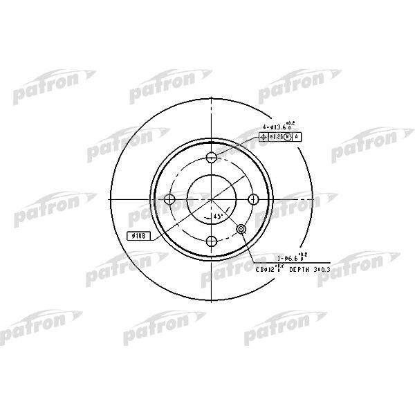 Тормозной диск Patron - фото №1