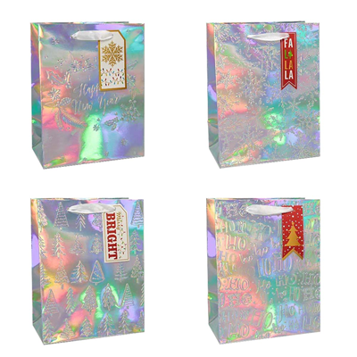 Пакет бум подар Голограф тис микс18х23см