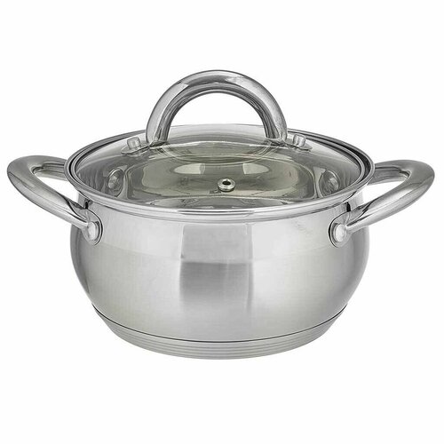 фото Be-355/2 кастрюля из нерж стали со стеклянной крышкой (d 24; 6,5 л) (6) webber