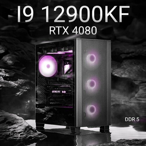 OXYGEN Intel Core i9 12900KF, RTX 4080 16GB, DDR5 64GB, SSD 1000GB Черный