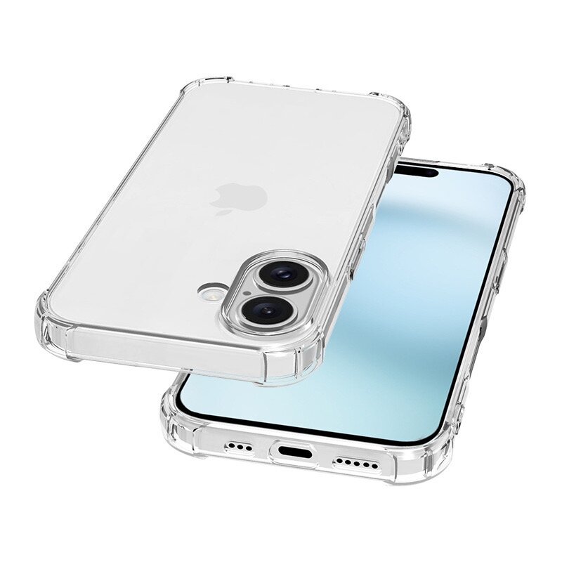 Противоударный прозрачный чехол с защитой камеры для Apple iPhone 16 (Эпл Айфон 16) — фото 1