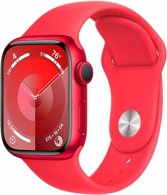 Умные часы Apple Watch Series 9 41mm RED Aluminium Case with RED Sport Band S/M
