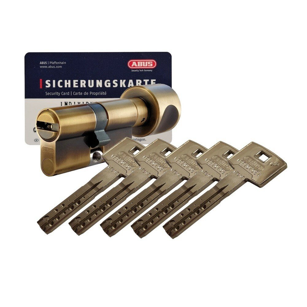 ABUS Цилиндровый механизм ABUS VELA 2000. MX (80)35/45 ключ/вертушка бронза