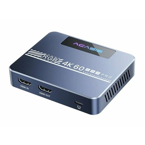 Плата видеозахвата ACASIS VC-007 Pro HDMI - USB 4K 3840216060Hz HDR VRR micaudio in audio out HDMI inout RGB fan 20409₽