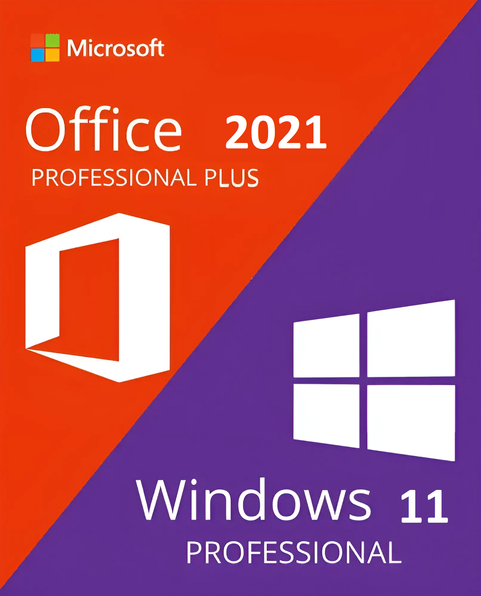 Набор ключей Microsoft Windows 11 Pro + Office 2021 LSTC - ключ с онлайн активацией по телефону - бессрочная лицензия.