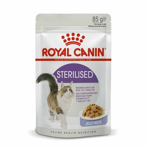 Royal Canin Sterilised влажный корм стерилизованных кошек кусочки в желе, в паучах - 85 г