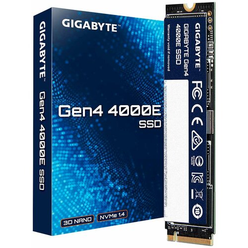Твердотельный накопитель SSD Gigabyte M.2 2280 1TB Gen4 4000E SSD PCI Express 4.0x4, NVMe 1.4, 4000/3900, MTBF 1.5M, 3D NAND, 320TBW, RTL