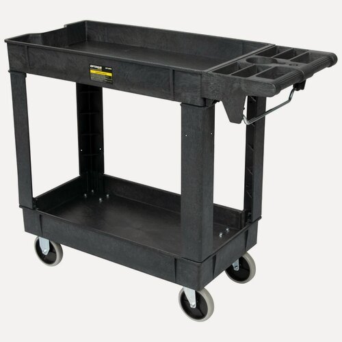 Изображение товара Инструментальная тележка двухполочная открытая удлиненная. Тележка для детейлинга, слесаря OPTIMUS HD OPT-608S