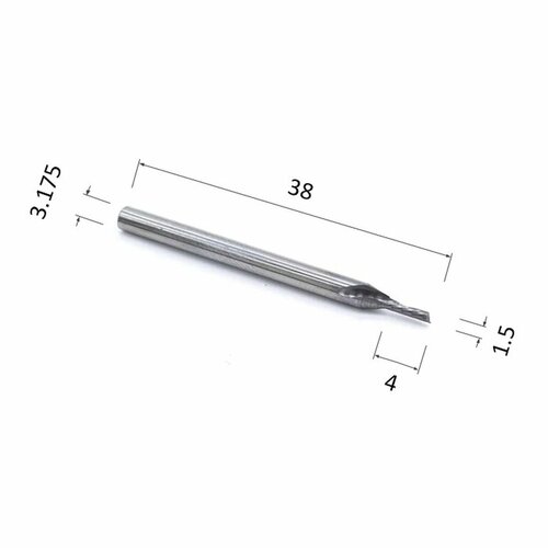 Фреза DJTOL A1LXD412 спиральная однозаходная стружка вниз по акрилу оргстеклу дереву композиту АКП 689₽