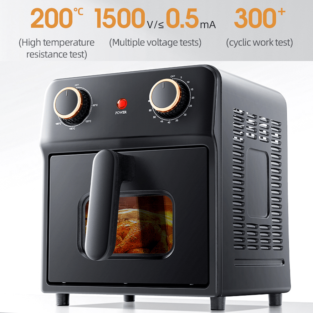Домашняя мультифункциональная воздушная фритюрница Home Chef, 6L, для запекания, жарки, разогрева и гриля (курица, пицца и др.), мультипечь-фритюрница.