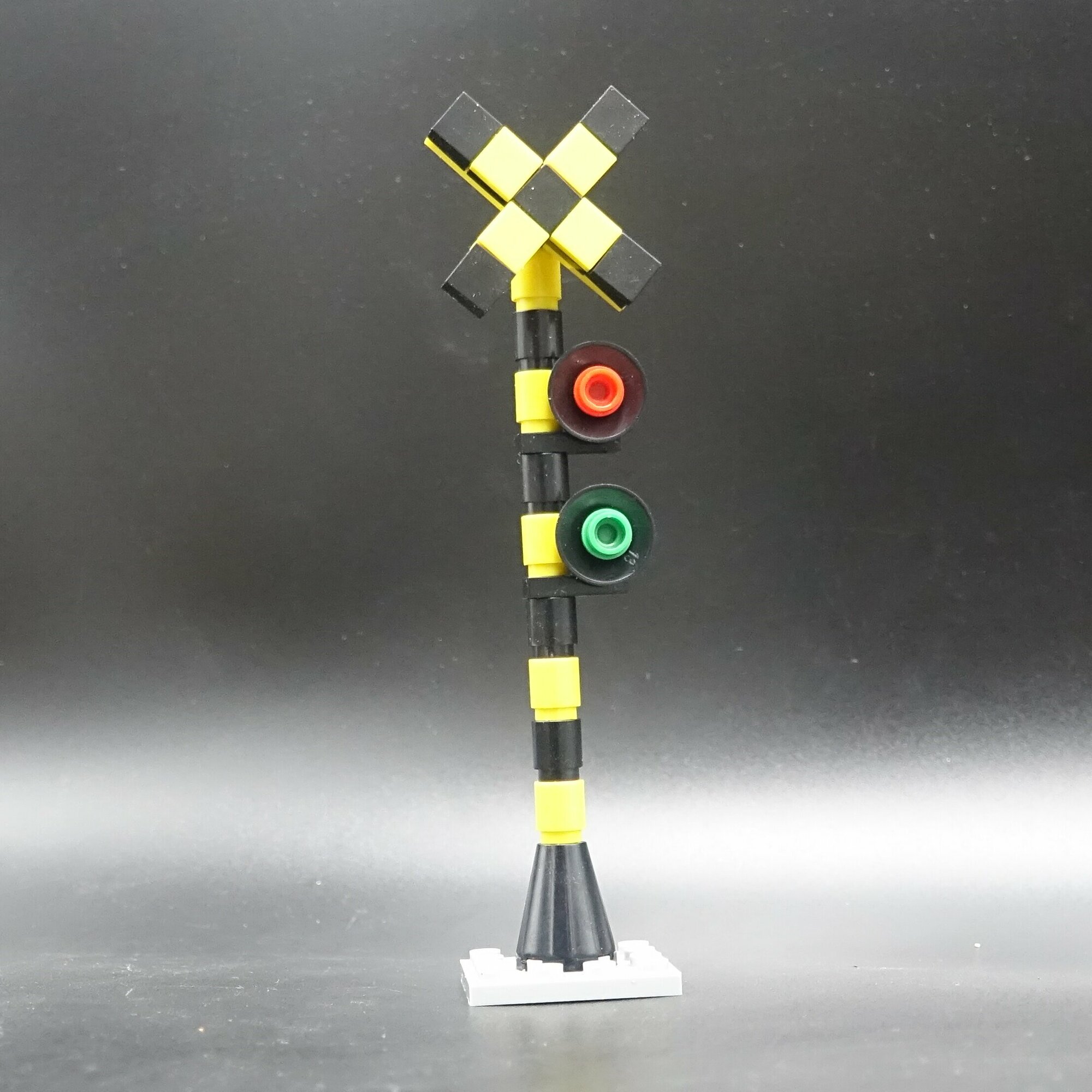 Светофор переезда железнодорожный для конструктора Trains