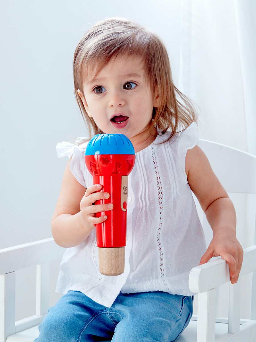 Развивалка для малышей микрофон игрушка "Магическое эхо" Hape E0337_HP - фото №6