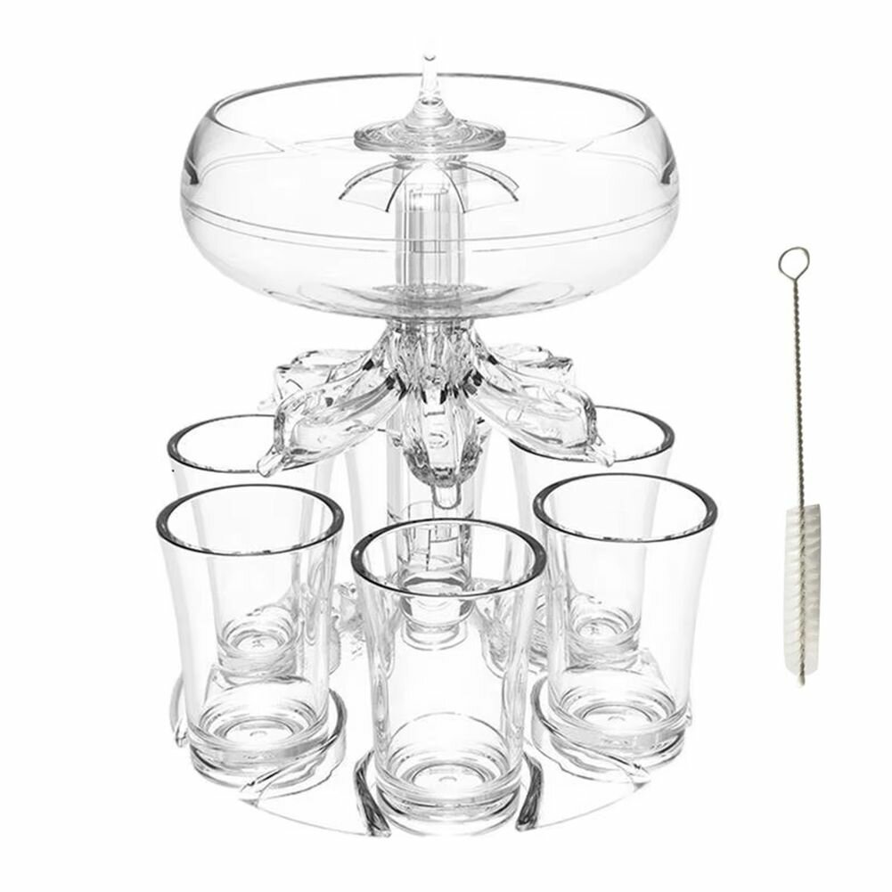Диспенсер для вина и ликера на 6 шотов с бокалами, держатель для виски и пива, станция для вечеринок