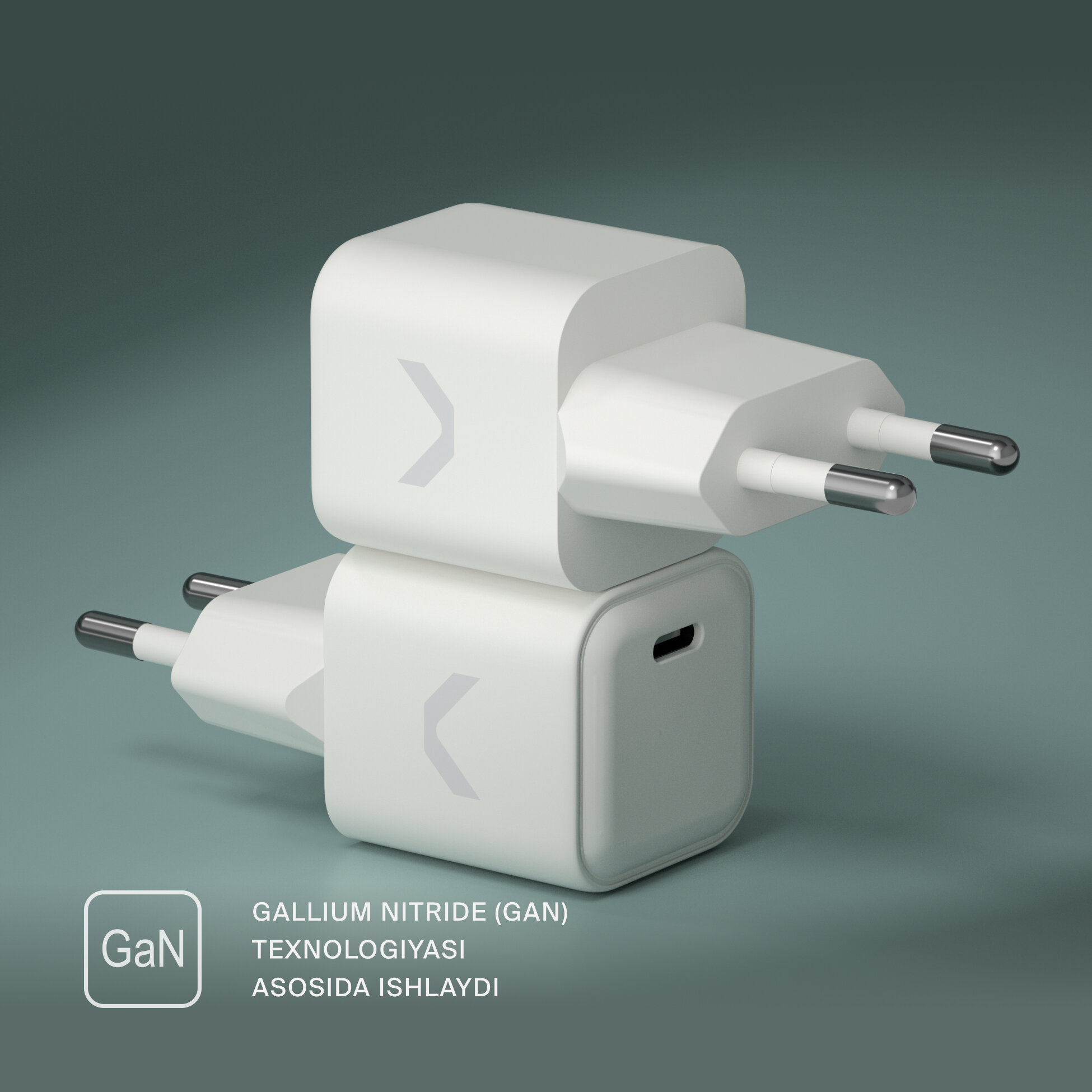 COMMO 35W Mini Charger, GaN, 1xUSB-C, быстрое зарядное устройство 35 Вт, White — фото 1
