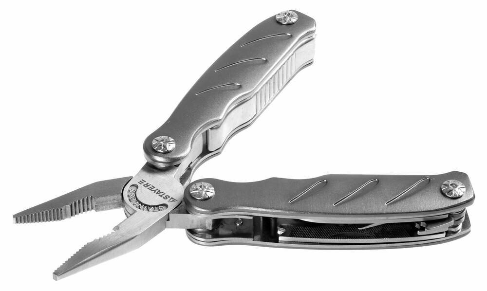Мультитул STAYER PROFESSIONAL 12 в 1 металлические ручки нейлоновый чехол 92 мм