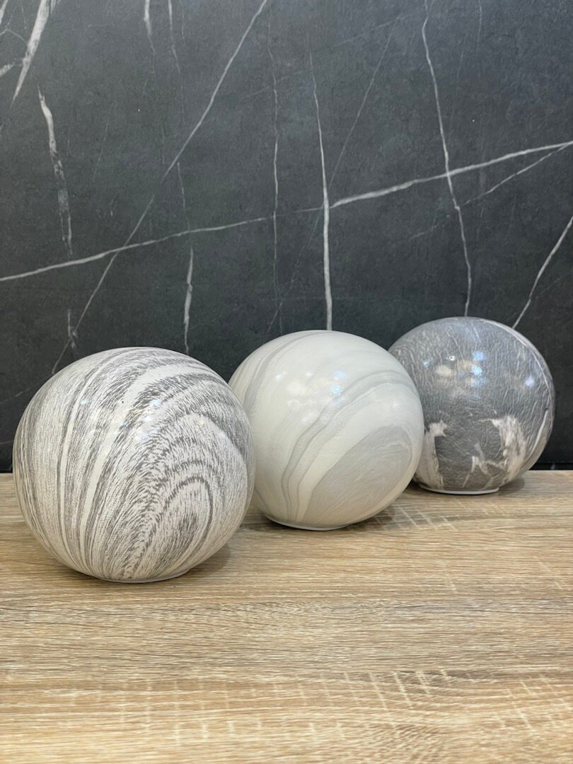 Статуэтка Шар набор 3 шт Casaentera CE04-1154 серый 100х100х100