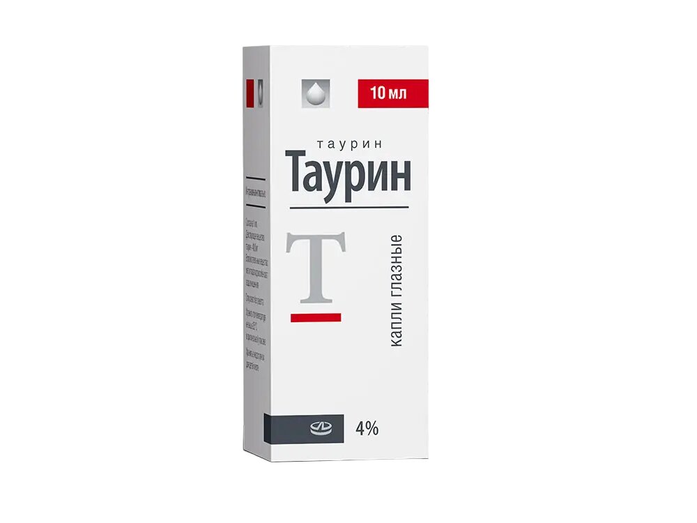 Таурин капли глазные 4 % фл-кап 10 мл 1 шт