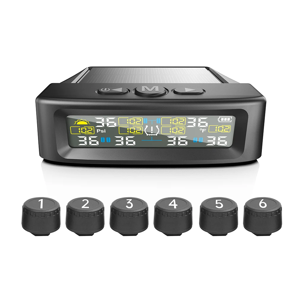 TPMS, Датчик давления в шинах TPMS внешние - Система контроля давления в шинах автомобиля, 6 датчиков