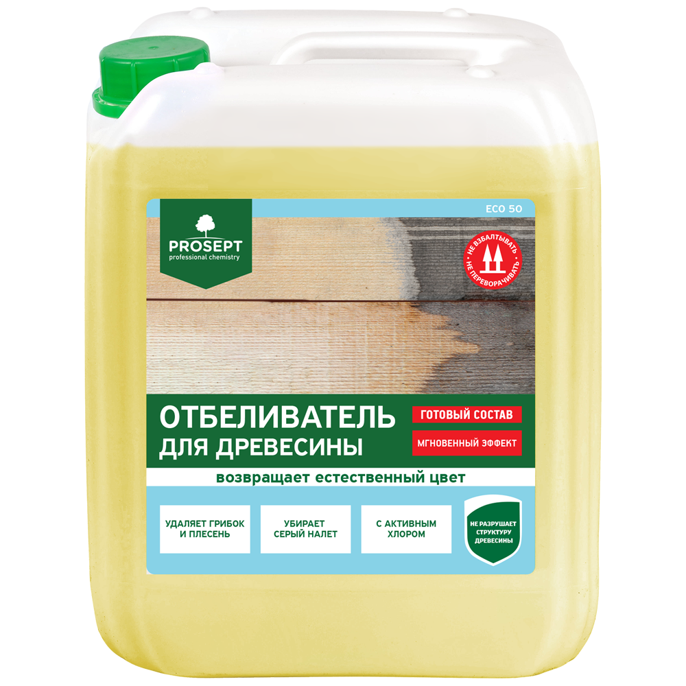 Отбеливатель prosept eco 50 для древесины 5л