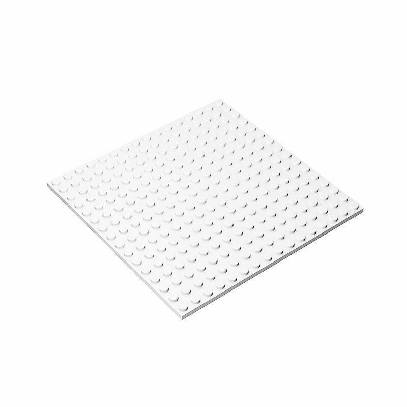 Строительные блоки moc двухсторонняя база для diy строительство и креативное моделирование белый