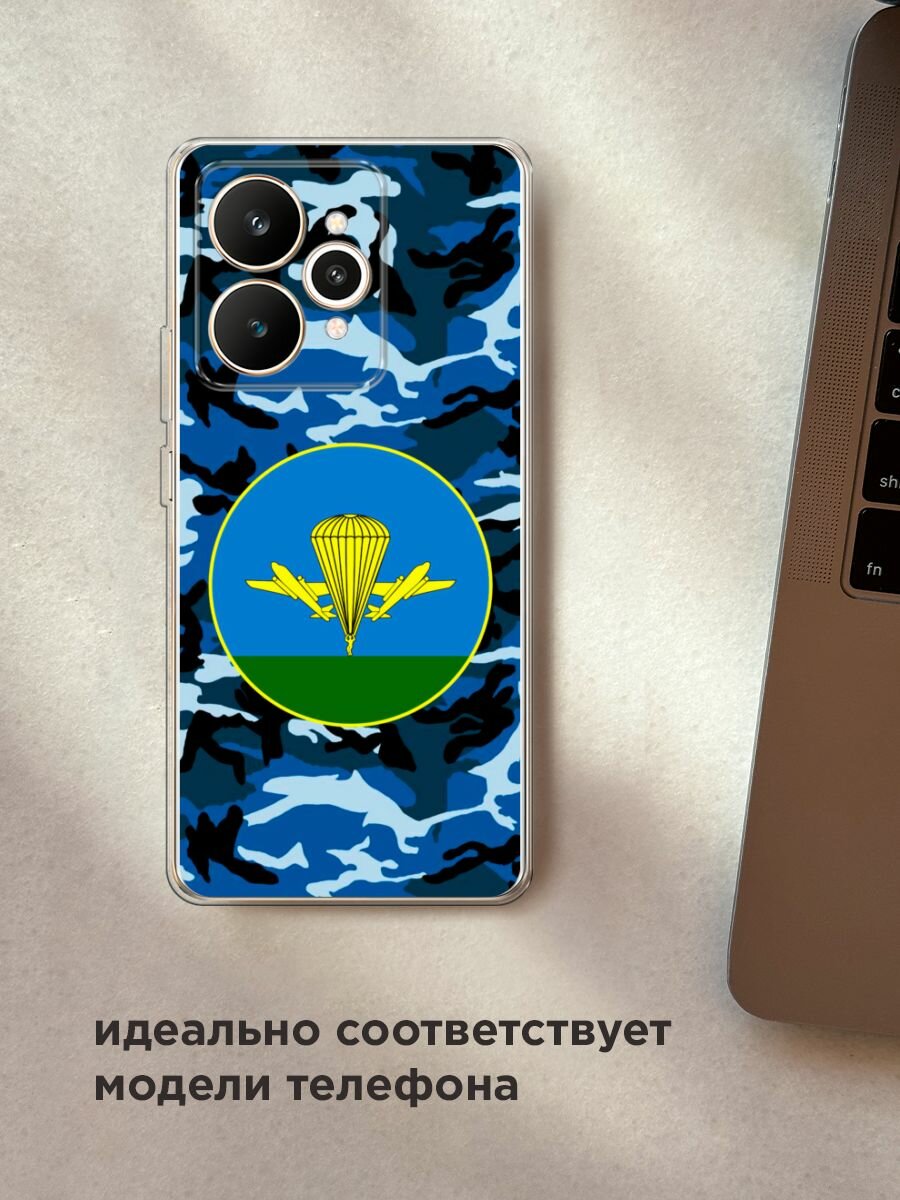 Силиконовый чехол на Realme 15 / Реалми 15 с принтом "ВДВ камуфляж" — фото 1