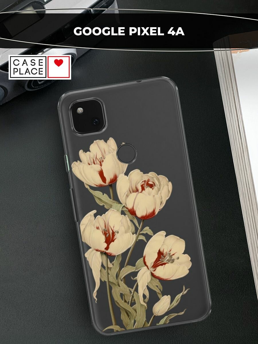 Чехол на Google Pixel 4A / Гугл Пиксель 4А с принтом "Бежевые бутоны"