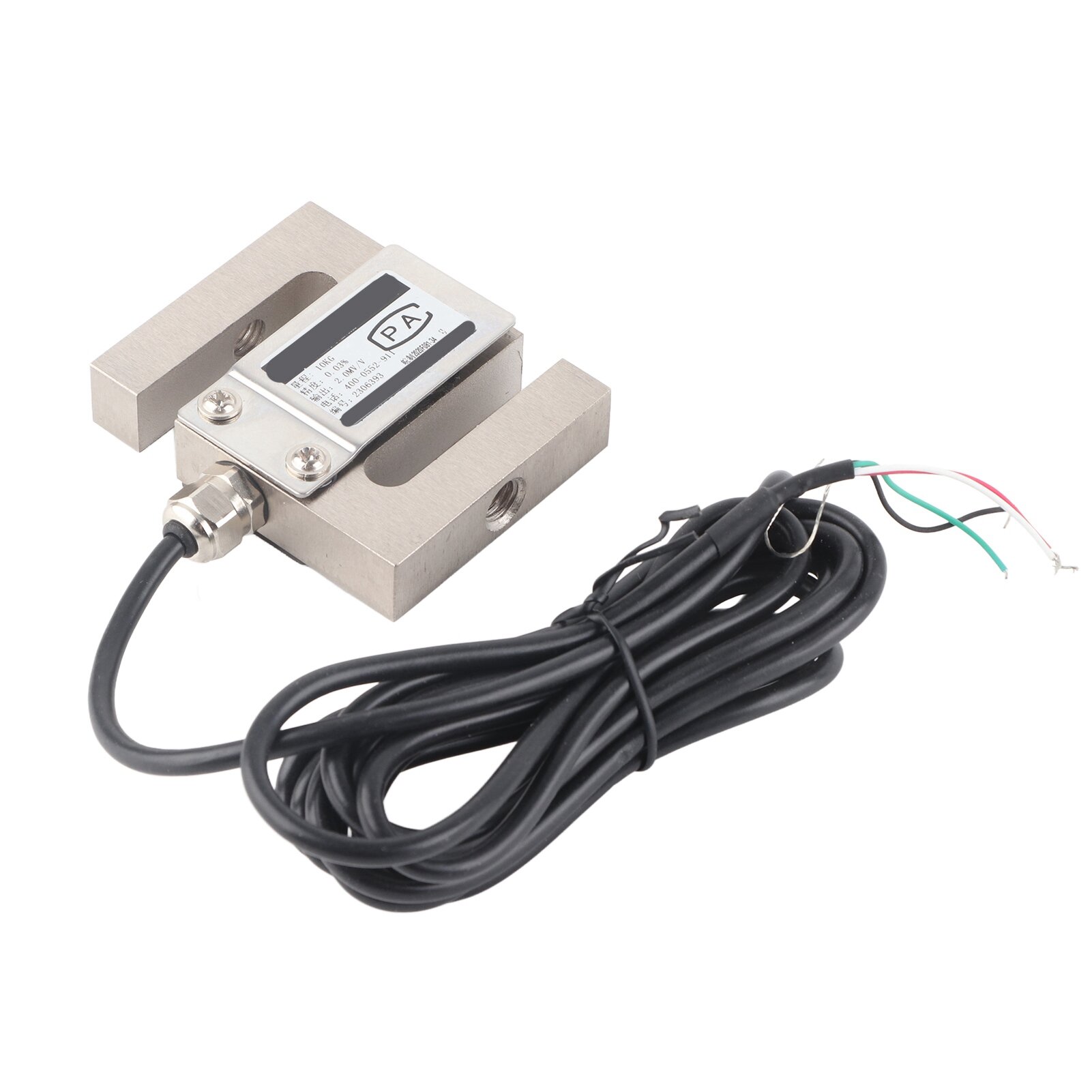 S тип датчика веса нагрузочной ячейки M8x1.25 Сжатие давления давления и датчика силы натяжения из нержавеющей стали 10 кг.