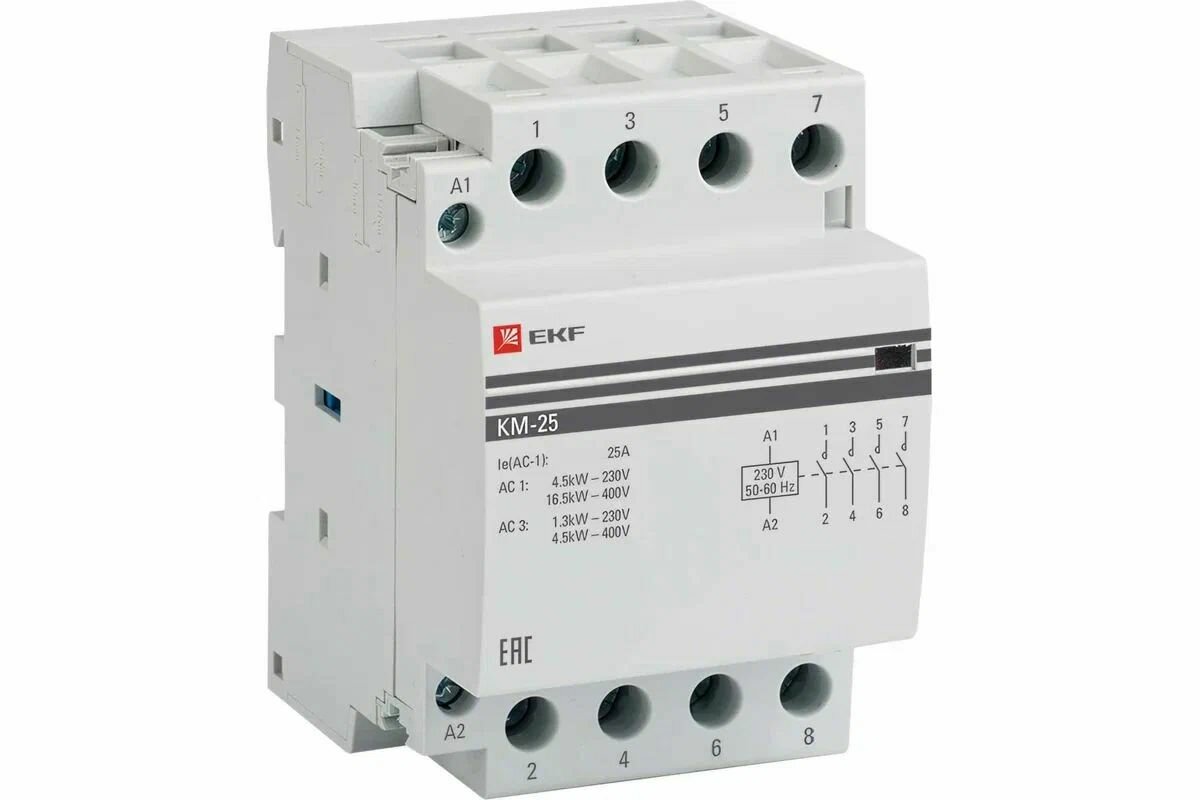 Контактор модульный КМ 25А 4NО (3 мод.) EKF PROxima
