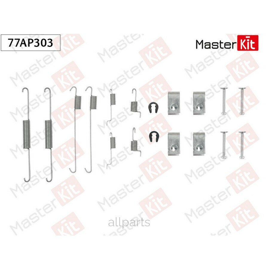 MASTERKIT 77AP303 77AP303 комплект установочный барабанных колодок SUZUKI SWIFT II седан (AH, AJ) 1989 - 2001