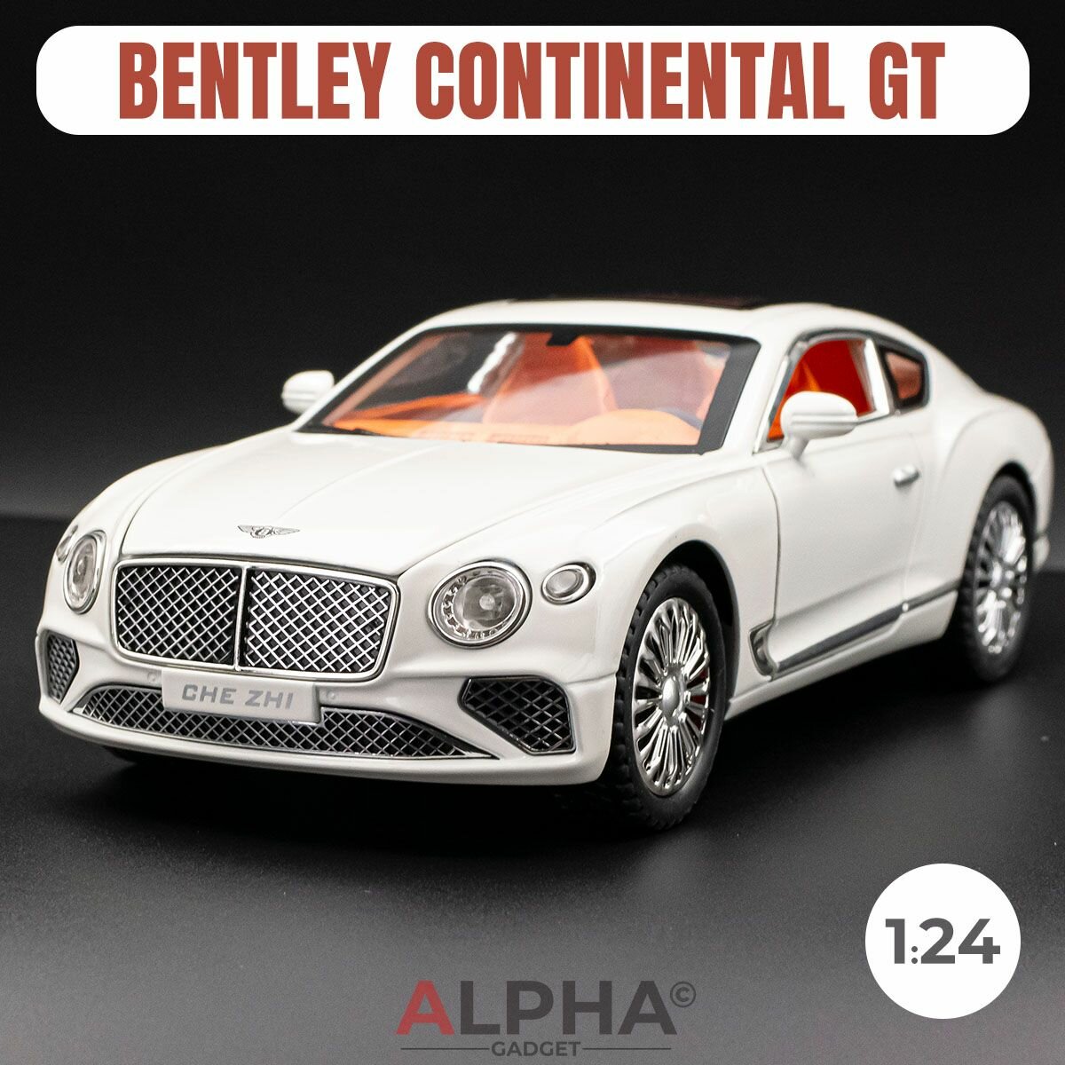 Машинка Bentley Continental GT с дымом (1:24), модель машины Бентли Континенталь с эффектом дыма