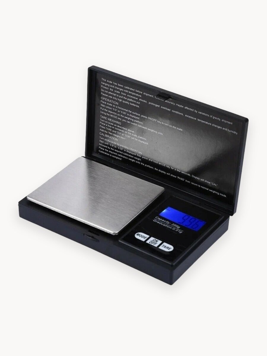 Весы ювелирные / Электронные карманные/ 200 гр./0.01 гр./ В комплекте батарейки.