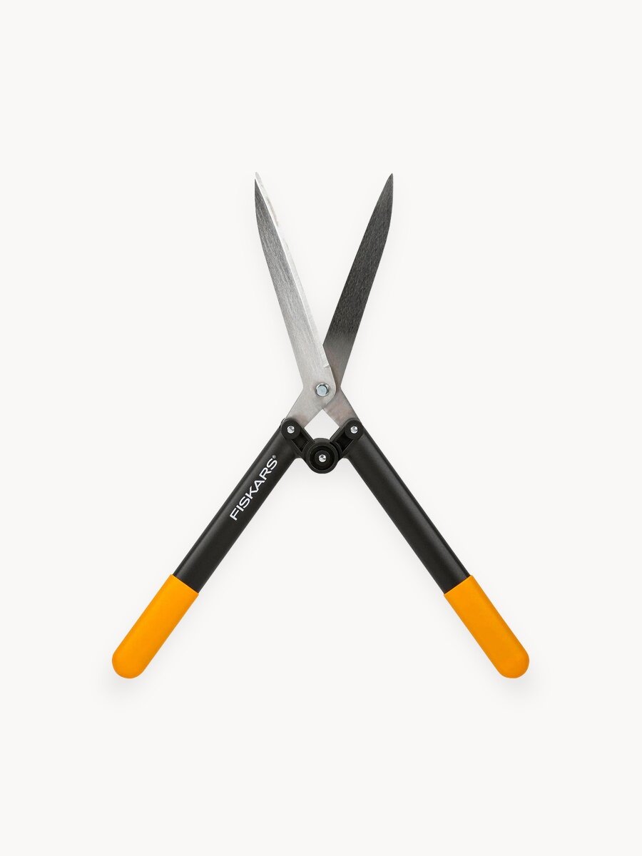 Ножницы садовые кусторез FISKARS PowerLever 114750 1001564 для обрезки, фигурной стрижки живых изгородей, длина 54.4 см