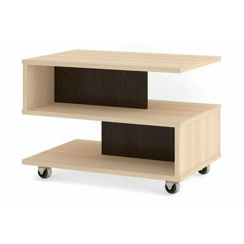 Стол журнальный Круиз-1 СЖ.019.700-00 дуб млечный/венге цаво, мобильный