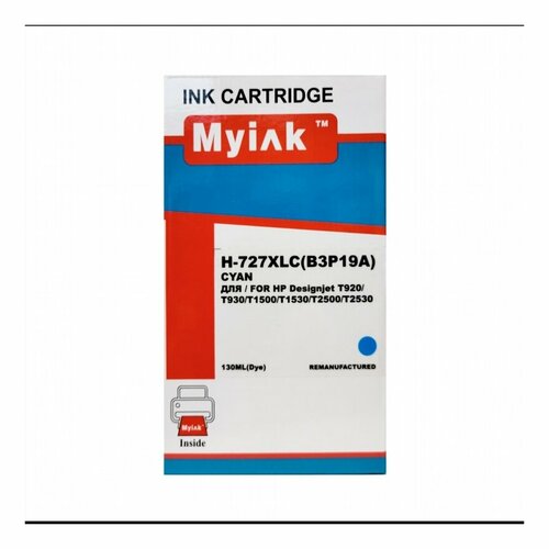 Картридж для (727XL) HP DesignJet T1500/T2500/T920 (B3P19A) Cyan MyInk картридж для 727xl hp designjet t1500 t2500 t920 b3p19a cyan myink